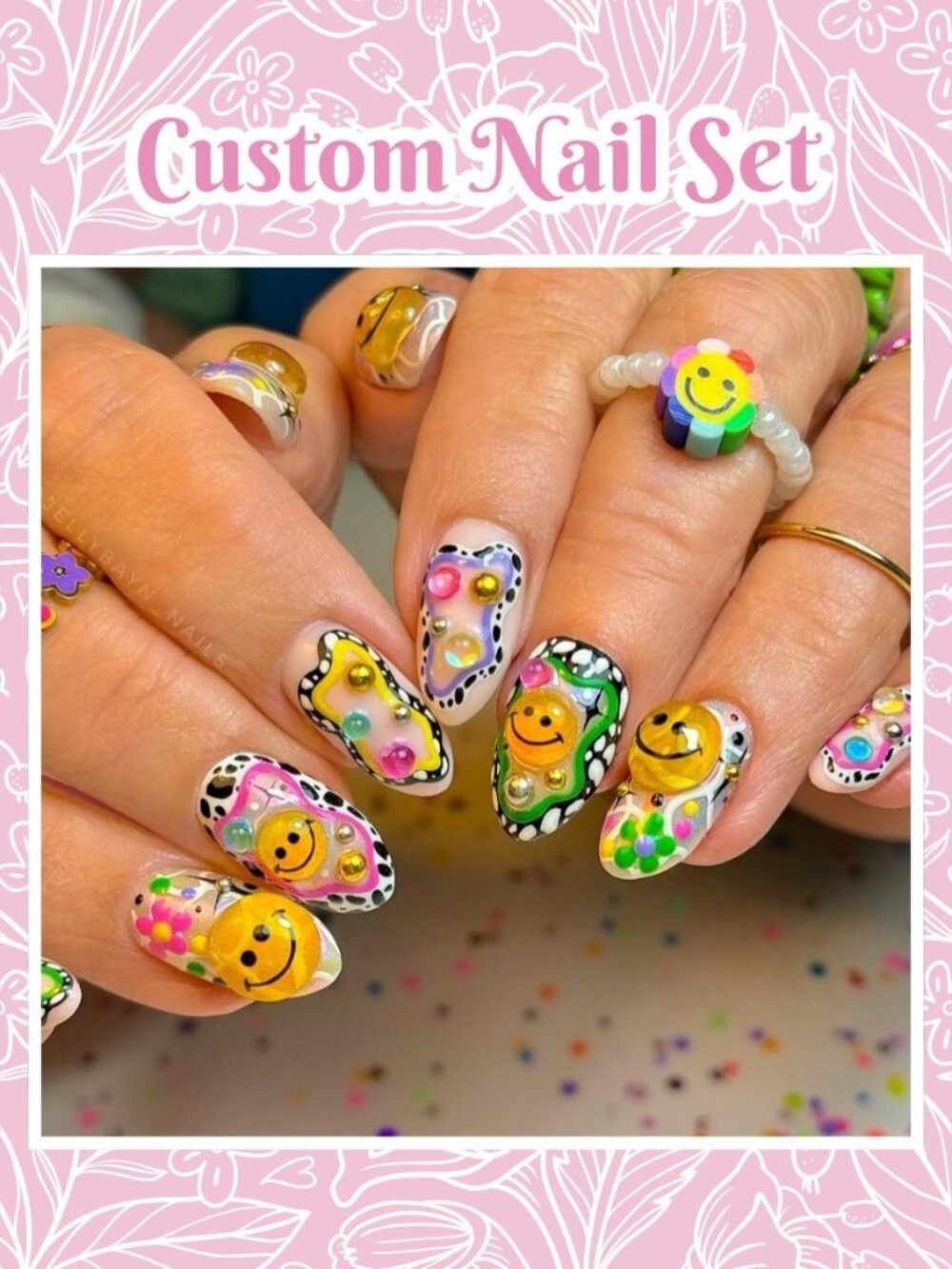 Kandi Kid Dopamine Nails Custom Reusable Press-On Nails (Made to Order)